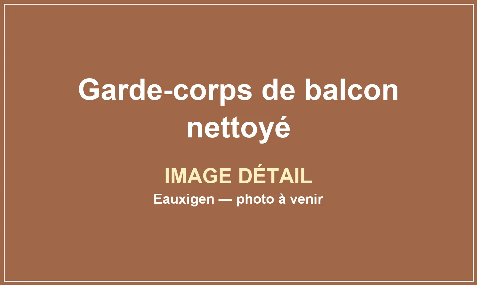 Détail d’un garde-corps de balcon nettoyé sans trace par Eauxigen à Blois