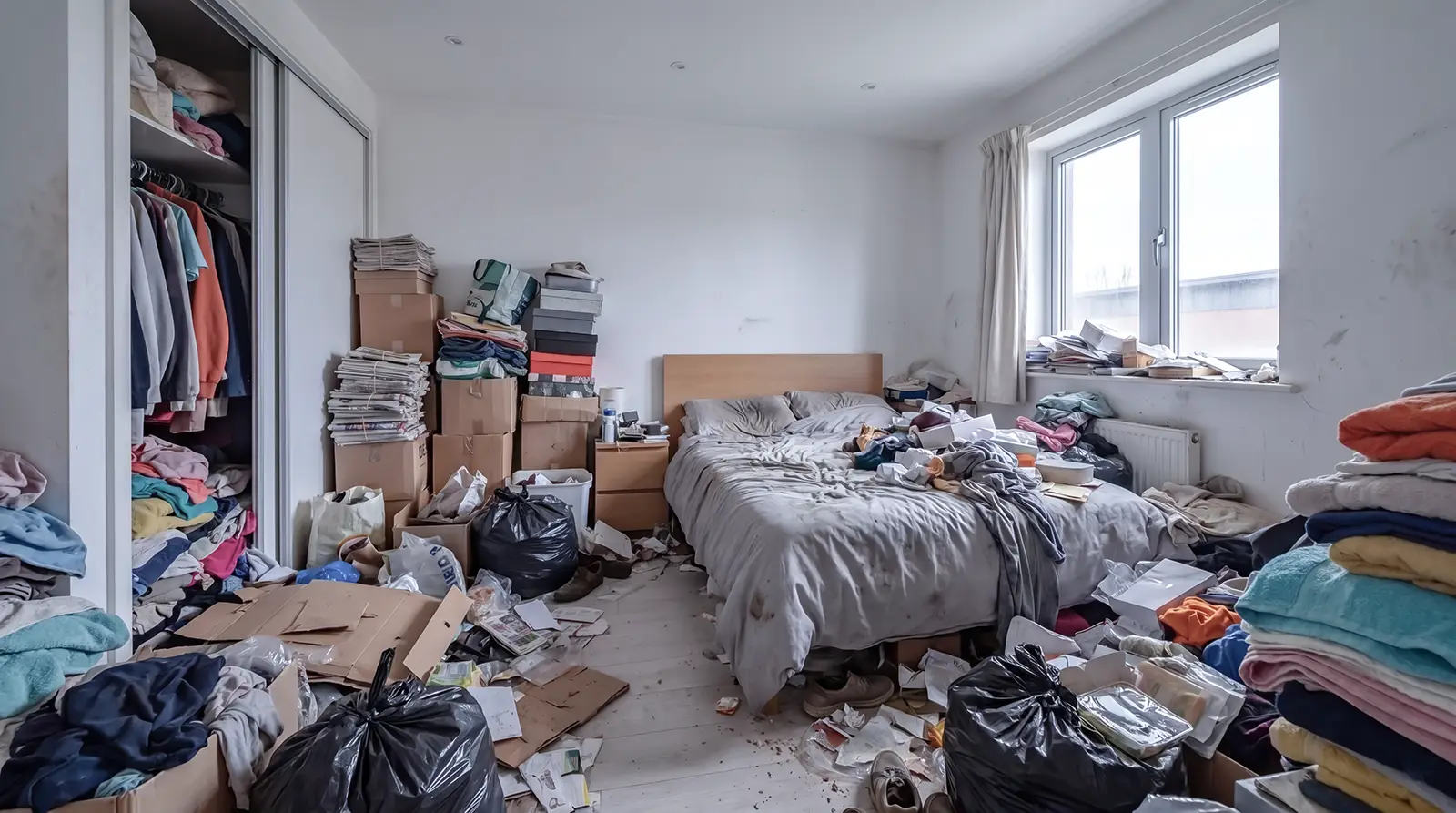 Chambre avant le nettoyage Diogène à Vendôme