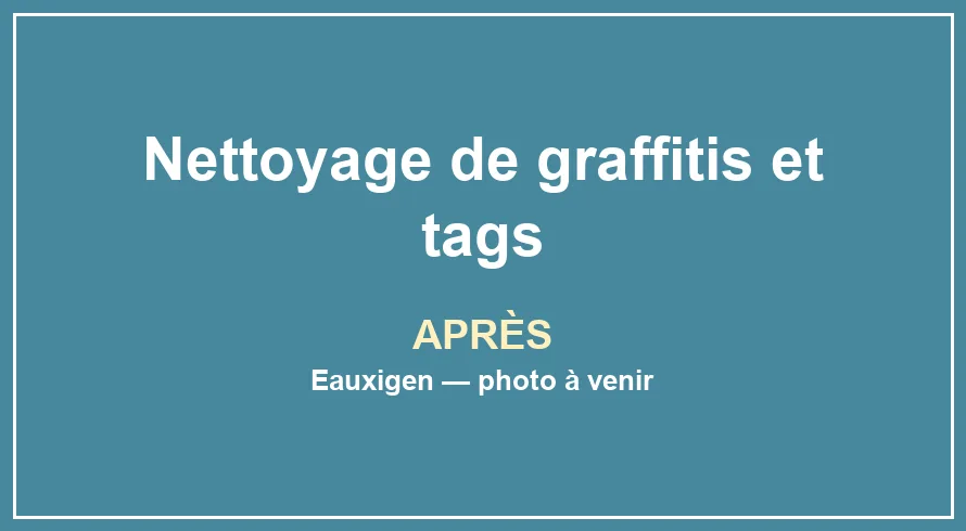 Emplacement provisoire pour la photo après du service Nettoyage de graffitis et tags