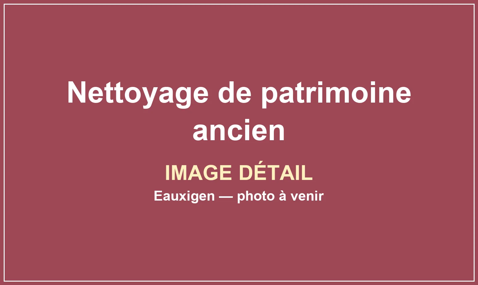 Vue complémentaire du service Nettoyage de patrimoine ancien réalisé par Eauxigen