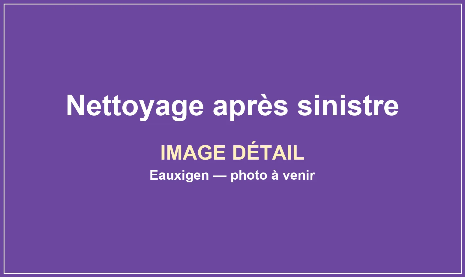 Vue complémentaire du service Nettoyage après sinistre réalisé par Eauxigen