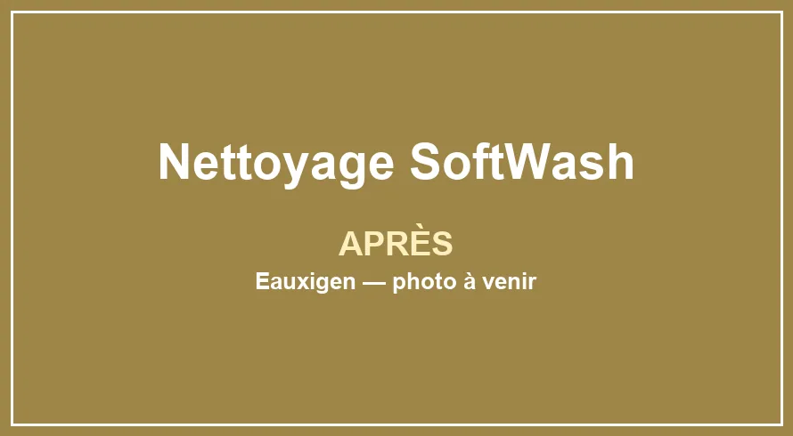 Emplacement provisoire pour la photo après du service Nettoyage SoftWash