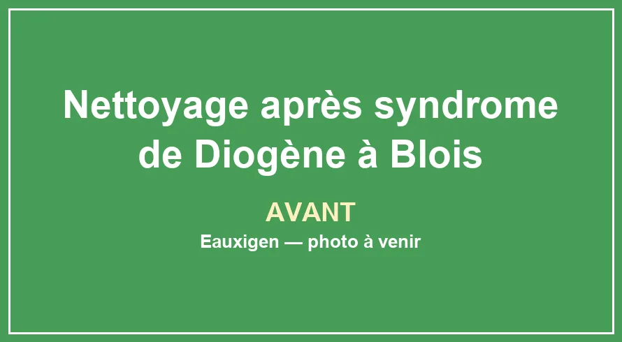 Pièce très encombrée avant une intervention de remise en état