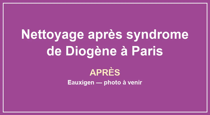 Pièce dégagée après tri, évacuation et nettoyage approfondi