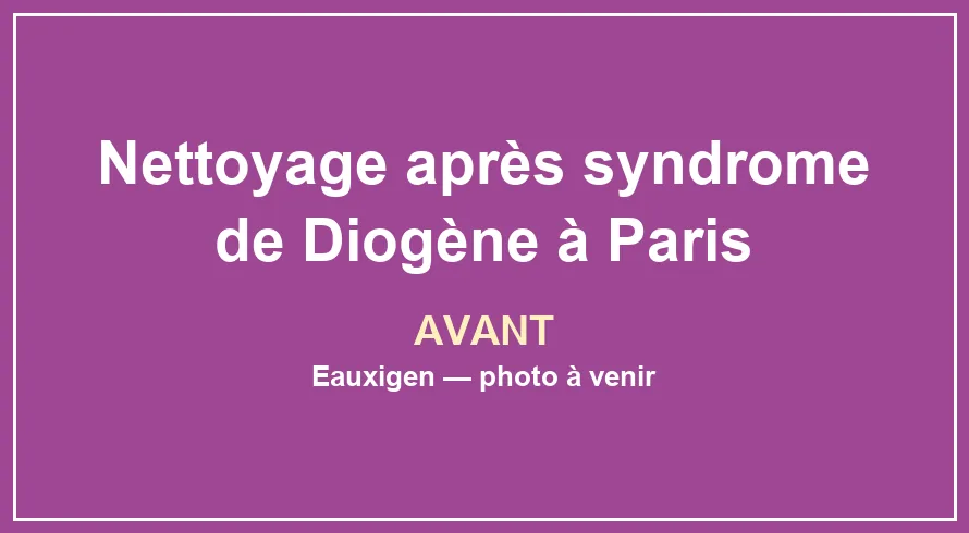 Pièce très encombrée avant une intervention de remise en état