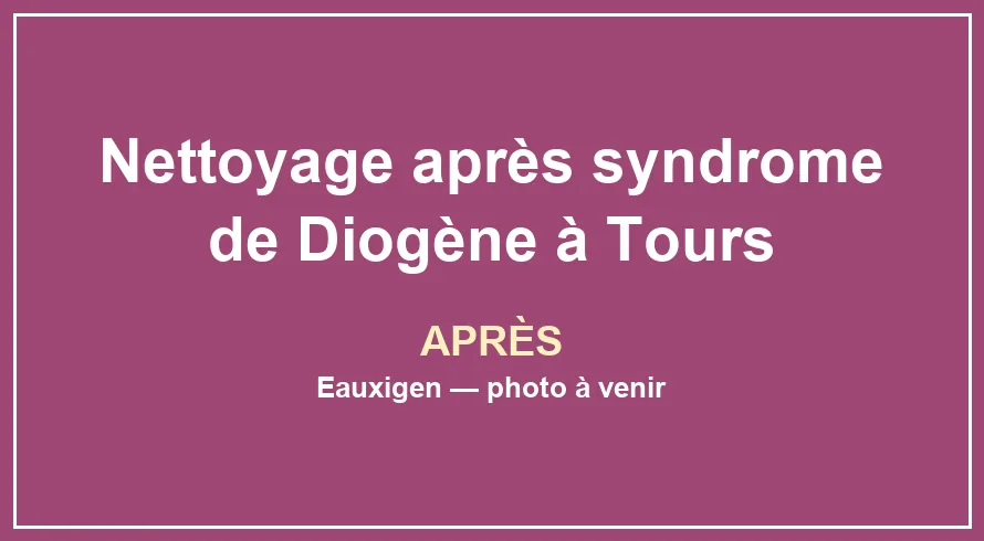 Pièce dégagée après tri, évacuation et nettoyage approfondi