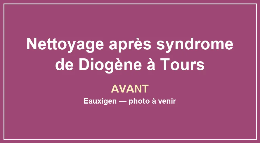 Pièce très encombrée avant une intervention de remise en état