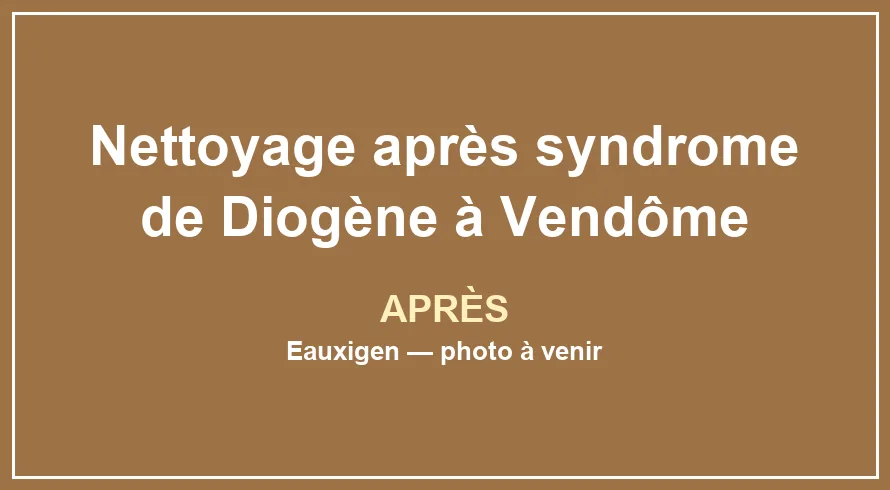 Pièce dégagée après tri, évacuation et nettoyage approfondi