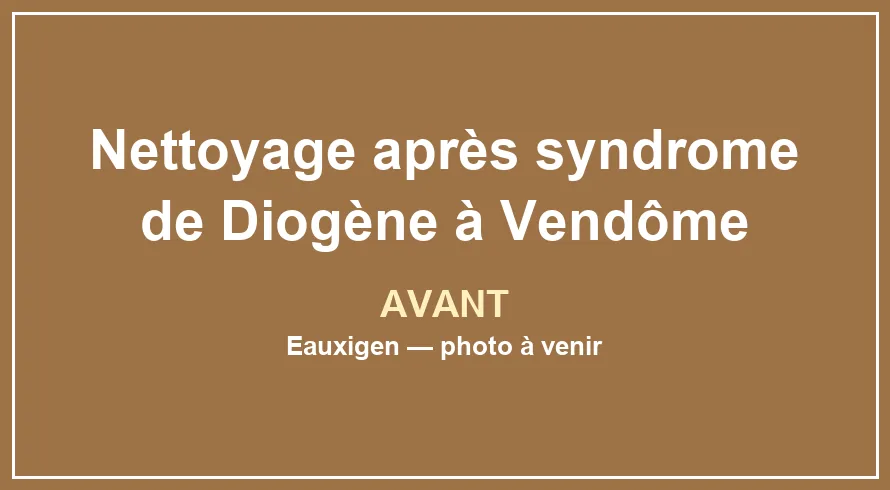 Pièce très encombrée avant une intervention de remise en état